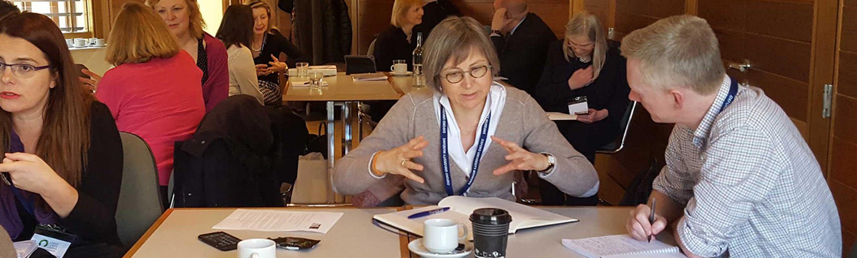 Delegates in discussion